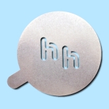 Metallschablone mit Logo